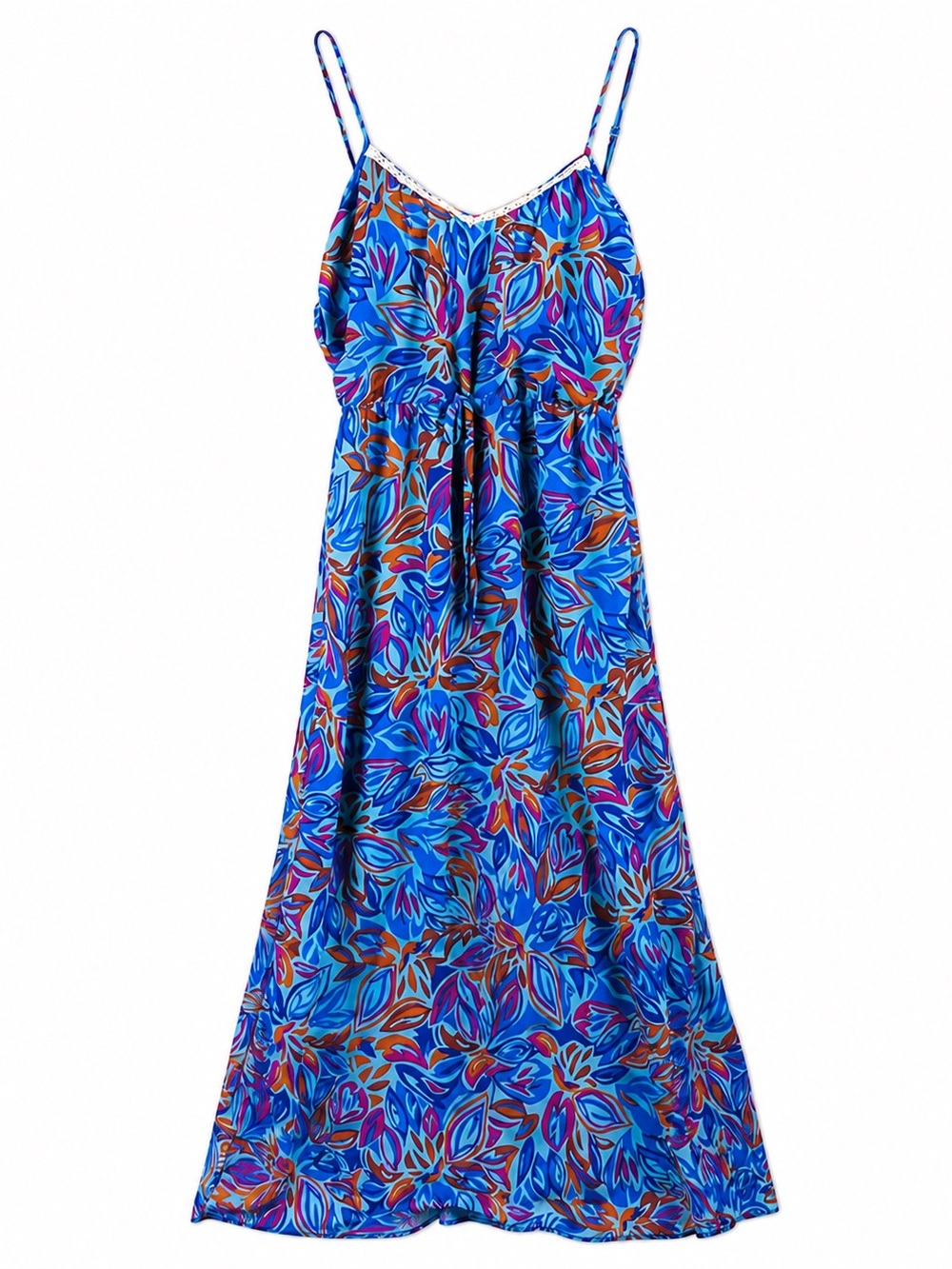 Mimi Chica Blue Multi-Color Floral Maxi Dress